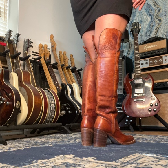 60s Vintage Frye Over the Knee Campus Boots - Picture 8 of 16